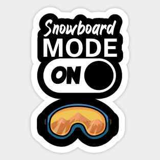 Snowboard mode on Sticker